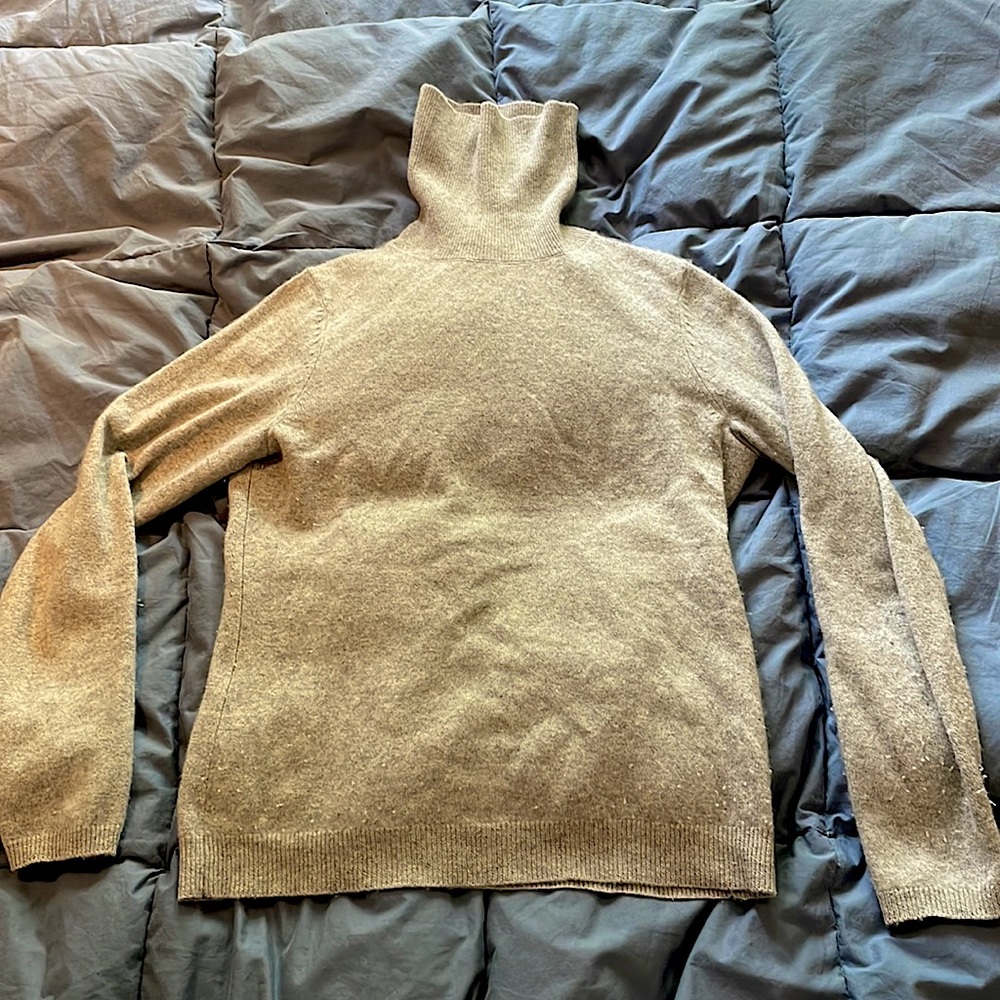 Size small gray cashmere turtleneck sweater